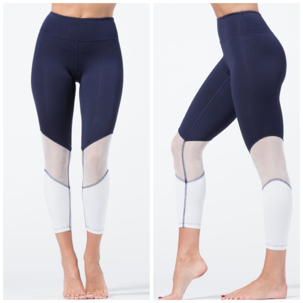 CHILL BY WILL Love 2.0 Leggings Navy and White XS Size 1